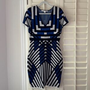 DVF bodycon graphic minidress